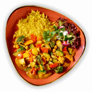 Vegetable Madras mit Basmati-Reis